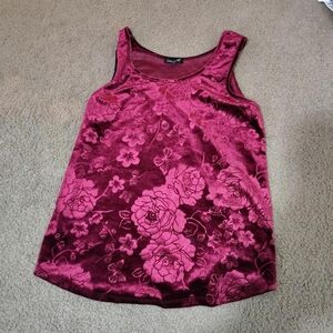 Chances R  Velvet Floral Tank Top